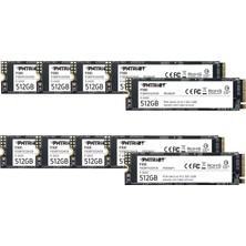 Patriot Memory Patriot P300 512 GB Dahili SSD - Nvme Pcıe Gen 3x4 - M.2 2280 - Katı Hal Sürücüsü 10'lu Paket - P300P512GM2810