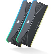Acer Predator Hera Ddr5 Rgb Ram 32GB (16GBX2) 7200MHZ'E Kadar CL34 - Intel Xmp 3.0 ve Amd Expo - Pc Bilgisayar Oyun Ram'i - Siyah