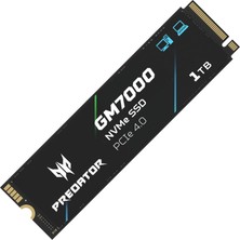Acer Predator GM7000 Gaming SSD 1 Tb - 7400 Mb/s'ye Kadar Okuma - M.2 2280 Nvme Pcıe Gen4, Dram Önbellekli, Dizüstü ve Masaüstü Bilgisayar Için Dahili Katı Hal Sürücüsü - Ps5 Uyumlu