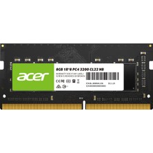 Acer SD100 8gb Ddr4 Sodımm 3200MHZ CL22-260-PIN Bilgisayar Ram - Alçak Gerilim Bellek Modülü - Dizüstü Bilgisayar ve Dizüstü Bilgisayar Yükseltmesi Için Pc Ram (Tekli)