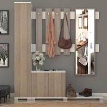 Remaks Akasya Modern Tasarımlı Vestiyer Portmanto Takımı Cordoba 33 cm Derinlik 177 cm Yükseklik