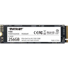 Patriot Memory Patriot P300 256 GB Dahili SSD - Nvme Pcıe Gen 3x4 - M.2 2280 - Katı Hal Sürücüsü - P300P256GM28