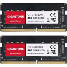 Gigastone [ddr4 Ram Yalnızca Dizüstü Bilgisayarlar Için] Gıgastone 16 GB Kit (2x8 Gb) Ddr4 3200 Mhz (2933 Mhz Veya 2666 Mhz) PC4-25600(PC4-23400/21300) CL22 1.2 V Sodımm 260PIN Ecc Olmayan Arabelleksi