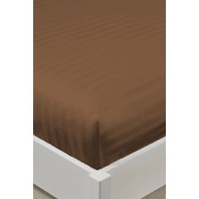 Varol %100 Pamuk Saten Stripe Çift Kişilik Lastikli Çarşaf Takımı – 30 cm – 2 Yastık Kılıfı