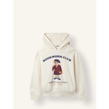 DeFacto Oversize Kapüşonlu Ayıcık Baskılı Sweatshirt Kız Çocuk I3608A826WN