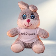 Birsence Şık Tişörtlü Peluş Tavşan Hediye Seçeneği