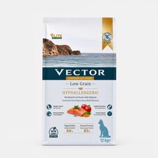Maskot Vector Tam ve Dengeli Somonlu Kısırlaştırılmış Kedi Maması 12 kg