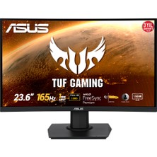 Asus TUF VG24VQE Kavisli 23.6" 165Hz 1ms (HDMI+Display) Full HD LED Oyun Monitörü VA Panel ile