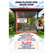 Morilu Mandallı Şeffaf Kamelya Balkon Kapama Brandası, Montaj Malzemeli 0.8 mm Özel Ölçü Kış Bahçesi