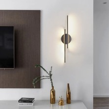 Petra Aydınlatma Modern Aplik Çift Yönlü Çubuk LED Siyah Günışığı Lineer Avize Armatür 70CM