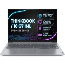 Lenovo Thinkbook 16 G7 Iml Intel Core Ultra 5 125U 64GB 2tb SSD 16" Wuxga Freedos Laptop, Notebook 21MS005KTR 005