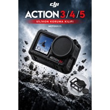 Motobros Djı Osmo Action 3-4-5 Uyumlu Silikon Koruma Kılıfı Case Guard Lens Kapağı