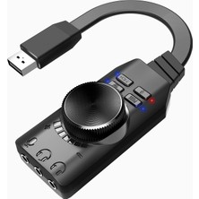 USB Dsp Ses Kartı | Pubg, Lol Ses Efektleri, Sanal 7.1 Kanal, Mikrofon Mute, 3.5mm Audio+Mic Giriş