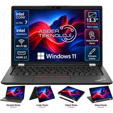Lenovo Thinkpad L13 Yoga Intel Core Ultra 7 165U 32GB 1tb SSD 13.3" Wuxga IPS Dokunmatik+Kalem W11 Pro Notebook Asbertech