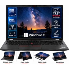 Lenovo Thinkpad L13 Yoga Intel Core Ultra 7 165U 32GB 512GB SSD 13.3" Wuxga IPS Dokunmatik+Kalem Win 11 Pro Notebook Asbertech