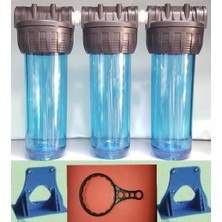 Enessu Daire Girişi Su Arıtma Filtre Kabı, 3/4" İçi Boş Filtresiz Bilezikli Tip