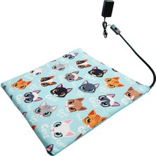 Isıtıcılı 45X45CM Kedi ve Köpek Minderi, 12V, Konforlu ve Rahat Kullanım