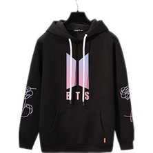 BarsDepo Bts Baskılı Hoodie Sweatshirt %100 Pamuk | Supriz Hediyeli