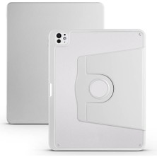 iPad Pro 13 2025 M5 Kılıf Kalem Bölmeli Logo Gösteren Uyku Modlu Dönebilen Standlı Tam Uyumlu Ogaa