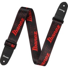 Ibanez Strap Design Black, Red Ibanez Logoları