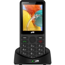 Piili P10 Plus Tuşlu Cep Telefonu Siyah - Yaşlıya - Öğrenciye - Askere Uygun