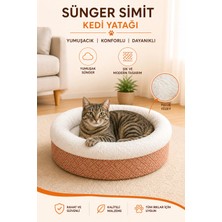 Yumuşak ve Konforlu Köpek ve Kedi Yataklı Sünger Simit Şekli