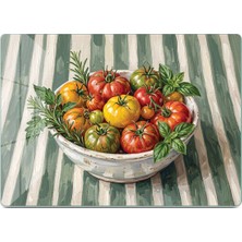 Decovetro Rustik Guaj Domates Natürmort Desenli Cam Kesme Tahtası ve Sunumluk 25 x 35 cm