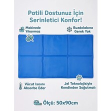 Serinletici Köpek Minderi 90X50 Cm, Jel Teknolojili, Rahat ve Serin Dinlenme