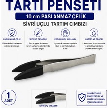 Labolist Tartı Penseti 10 cm Paslanmaz Çelik - Sivri Uçlu Tartım Cımbızı