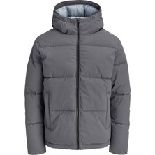 Jack & Jones Erkek Ayarlanabilir Bagcikli Kapüsonlu Puffer Ceket - Galaxy