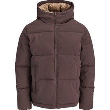 Jack & Jones Erkek Ayarlanabilir Bagcikli Kapüsonlu Puffer Ceket - Galaxy