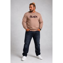 Moc Grande Mocgrande Erkek Büyük Beden Sıfır Yaka 3ip Sweat Black 24202 S.KAHVE
