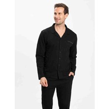 Erkek Pijama Takımı Penye Önü Düğmeli