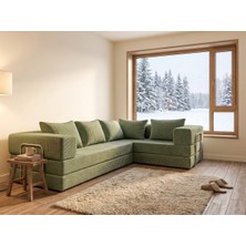 Home Decor 300X200 cm Cube  Modüler Köşe Koltuk | 22 Dns Cnc Kesim Sünger Sırt| Yıkanabilir Kılıflı | Tam Köşe Koltuk