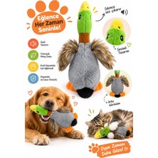 Peluş Ördek Evcil Hayvan Oyuncağı – Sesli, Yumuşak Dokulu Kedi ve Köpek Oyuncağı
