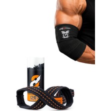 DEX SUPPORTS 8 Loop Lifting Straps + Elbow Wraps Dirseklik 2'li Paket