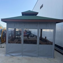 Kampya 190CMX400CM Su Geçirmez Şeffaf Branda Kış Bahçesi,kamelya,hobi Bahçesi,balkon Brandası