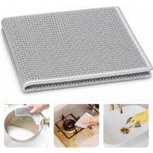 Nilem Inox Tel Bez, Zor Kir Bezi, Inox Telli Bulaşık Bezi, Inox Mutfak Banyo Bezi 20X20 cm
