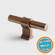 Nzb Tek Vidalı Bronz Metal Düğme Çekmece Mutfak Mobilya Dolabı Dolap Kulpu Kulbu Kulpları