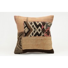 Kilim Wholesale El Yapımı Kilimden Yapılmış Vintage Kırlent Kılıfı, Yün, 40X40 cm