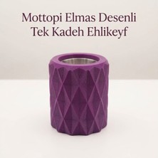 Mottopi Ehlikeyf Mor Elmas Desenli,1 Kadeh Yuvalı,Metal İç Hazneli,Termojelli Soğutucu