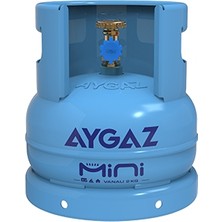 Aygaz Mini Vanalı Karavan Kartuş Tüpü Mavi Renkli Hafif ve Taşınabilir Dış Mekan Ekipmanı