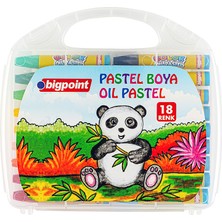 Bigpoint Pastel Boya 18 Renk - Şeffaf Çantalı - BP741-18 Pastel Kalemler
