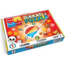 Adeda Yayıncılık Dikkatli Puzzle - Dikkati Güçlendirme Seti - Osman Abalı 5-7 Yaş İçin Eğitici Oyun