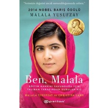 Epsilon Yayınevi Ben, Malala Kitabı Malala Yusufzay ve Christina Lamb'dan 2022 Yılı Ciltsiz Normal Boy Türkçe Basım
