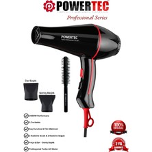 Powertec TR-601 Profesyonel Fön Makinesi +Berber Fön Fırçası