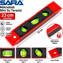 Sara S649 Mıknatıslı Mini Usta Su Terazisi 23 cm