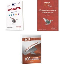 2027 Ayt Limit Coğrafya Soru + Cumhuriyet Dönemi Türk Edebiyatı El Kitabı + Anla Kazan Paragraf Deneme 3'lü Set