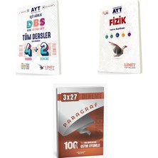 2027 Limit Ayt Tüm Dersler Eşit Ağırlık 4 2 + Fizik Soru + Anla Kazan Paragraf Deneme 3'lü Set