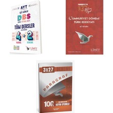 2027 Ayt Limit Eşit Ağırlık Tüm Dersler 4+2 Soru + Cumhuriyet Dönemi Türk Edebiyatı El Kitabı + Ankapade 3'lü Set
